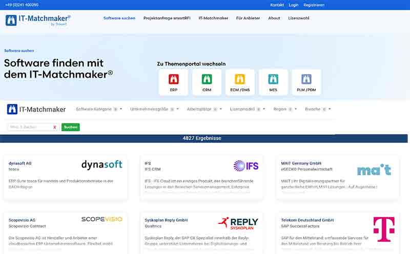 Marktrecherche mit dem IT-Matchmaker