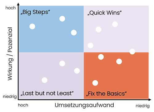 Ergebnisse der Potenzialanalyse zum Software-Einsatz